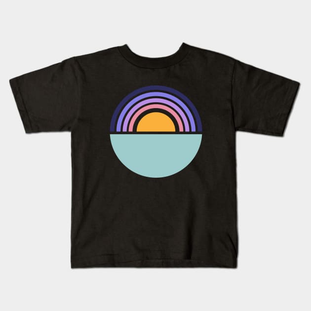 Summer Sun (Sunset) Kids T-Shirt by fromherotozero